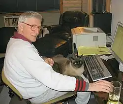 Hayford Peirce in his Tucson office in 2006