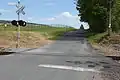 A 2012 photo of the Hazen Road grade crossing in Rockport, New Jersey.