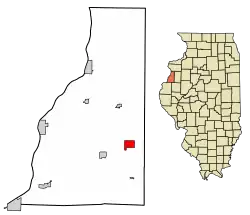 Location of Media in Henderson County, Illinois.