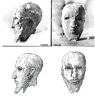 Shaven-headed man with beard, from Hierakonpolis.