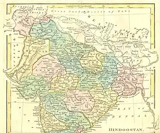 The Suba of Bihar situated between Awadh and Bengal