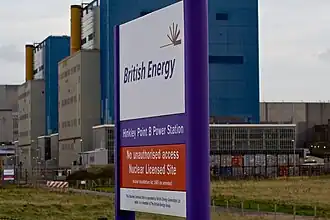 Hinkley Point A, seen from the entrance to Hinkley Point B