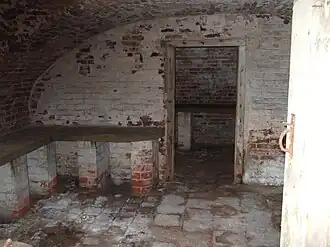 Vaulted brick basement underneath Hirst Priory. Built in 18th century for cold storage of game