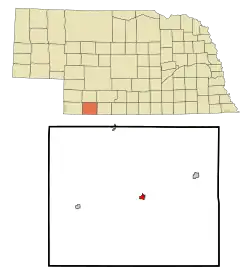 Location of Trenton, Nebraska