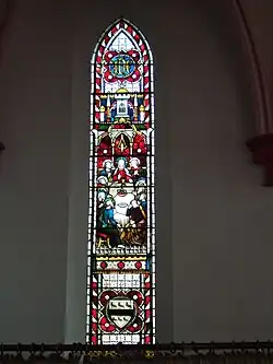 Holy Trinity Church Trowbridge memorial to Rev Digby Walsh. 1869