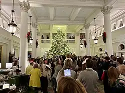 Christmas Tree lighting in the Great Hall of the Homestead