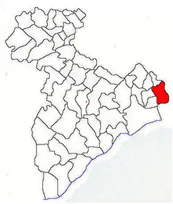 Location in Giurgiu County