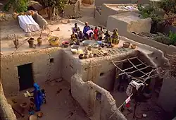 A family living in Kouakourou, Mali