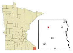 Location of Houston, Minnesota