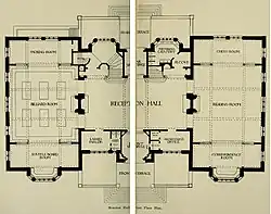 1st floor plan, 1896.