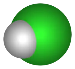 3D model of hydrogen chloride