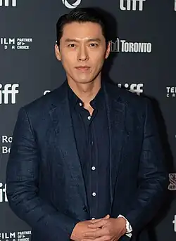 Hyun Bin in a black suit at the 2024 Toronto International Film Festival