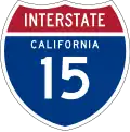 Interstate 15 and State Route 15 marker