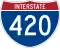 Interstate 420 marker