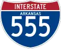 Interstate 555 marker