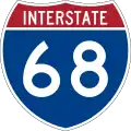 Interstate 68 marker