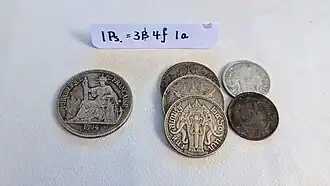 Indochinese Piastre to THB (Ps.1=฿3/4/1)