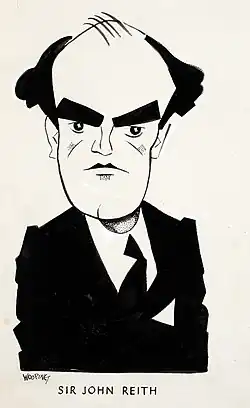 Image 14Caricature of Sir John Reith, by Wooding (from History of broadcasting)