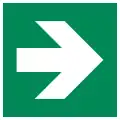 E005 – Direction, arrow (90° increments), safe condition