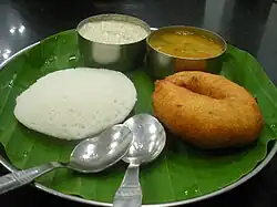 Idli and plain vada
