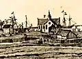 The Calvinist church in Mauritsstad. Detail of an engraving by Frans Post, 1647.