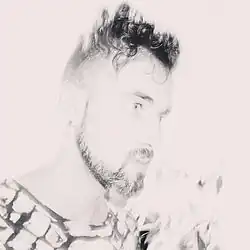 Illangelo working in studio, 2013