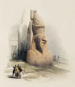 158. Colossal statue at the entrance to the Temple of Luxor.