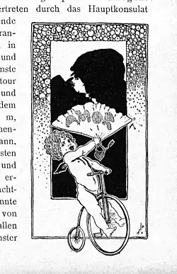Illustration by Frank C. Papé in Radlerin und Radler magazine. (1901)