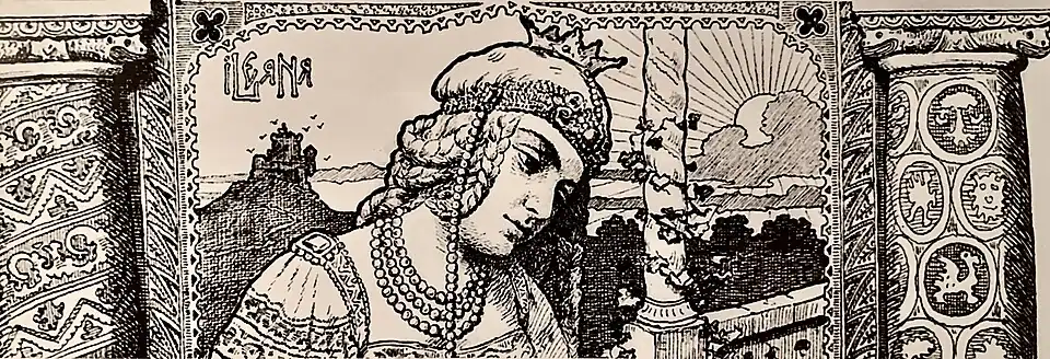 Illustration for the Ileana magazine, by Ludovic Basarab, unknown date, ink on paper