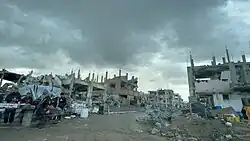 Middle Street through the camp in February 2025