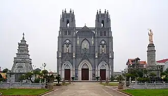 Phú Nhai Immaculate Conception Cathedral Basilica in Xuân Phương commune.