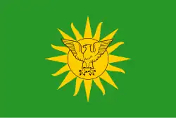 Imperial standard of Bokassa I, used as a co-flag of the Central African Empire from 1976 until 1979