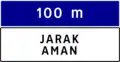 Distance guidance (100m-safe distance) [3]