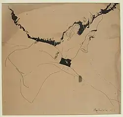 Ink drawing of unidentified sitter