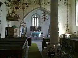 Inside of the Tofta Church.