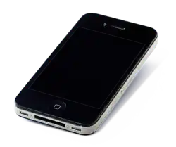 Image 47Apple iPhone smartphone (from History of the telephone)