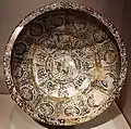 Lustreware great basin signed by Abu Zayd al-Kashani in 1191, Kashan, Iran.[154]