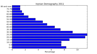 Iran's population reached 70 million in 2006. More than half of the Iranians are under the age of 30, and the literacy rate stands above 80%.[53]