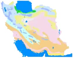 Iran climate map