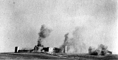 Israeli bombardment of the Iraq Suwaydan fort, held by the Egyptian army, on 9 November