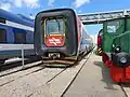 Israel Railways ABB Scandia IC3 no. 7201; as the first IC3 in Israel Railways service, it was preserved in the Israel Railway Museum rather than being returned to Randers, Denmark
