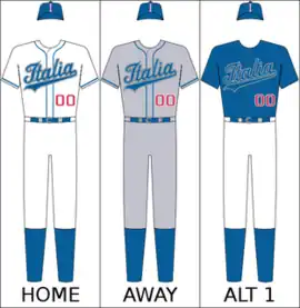 Italy's national baseball uniform