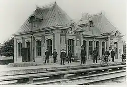 The station during the 1880s, featuring a royal waiting room.