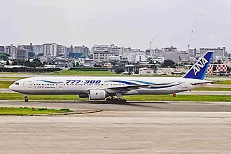 Boeing 777-300 in "Wind" livery