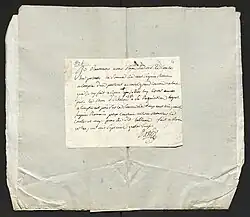 Receipt issued by David to Potocki for the sale of an artwork in Rome in 1780