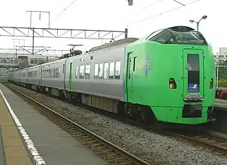 A JR Hokkaido 789 series EMU on a Super Hakuchō service in August 2010