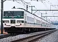 Tanigawa limited express service operated by 185 series EMUs in the 1980s