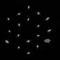 18 unfocused images of same target star HD 84406[68]