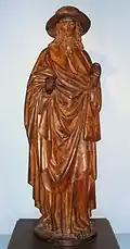 Saint James the Great, wood sculpture by an unknown author, 15th century, now in the Art & History Museum