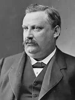 Black and white portrait of governor of Maryland James Black Groome